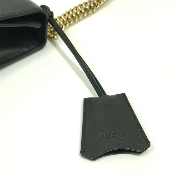 GUCCI Authentic Black Leather Shoulder Bag - Picture 15 of 16